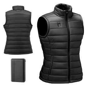 Heated Vest, Women Electric Heating Vest with 16000 mAh Battery Pack, 8 Heating Zones Lightweight Rechargeable Winter-Vest with 3 Levels
