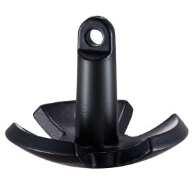River Anchor, 12 LBS Boat Anchor Cast Iron Black Vinyl-Coated with Shackle, Marine Grade Mushroom Anchor for Boats Up To 10 ft