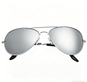 Classic pilot sunglasses for men and women, driving sunglasses, outdoor lenses, sun protection sports glasses for fishing and golf (Style: Silver White Mercury (Kids' Edition))